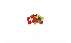 Pin's épinglette de l'amitié Suisse - Équateur - 22 mm