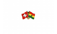 Pin's épinglette de l'amitié Suisse - Ghana - 22 mm