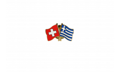 Pin's épinglette de l'amitié Suisse - Grèce - 22 mm
