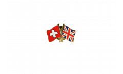Pin's épinglette de l'amitié Suisse - Royaume-Uni - 22 mm