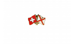 Pin's épinglette de l'amitié Suisse - Royaume-Uni Jersey - 22 mm
