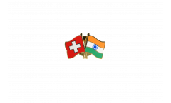 Pin's épinglette de l'amitié Suisse - Inde - 22 mm