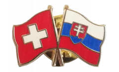 Pin's épinglette de l'amitié Suisse - Slovaquie - 22 mm