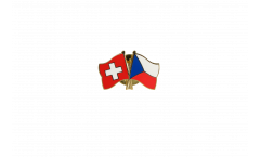 Pin's épinglette de l'amitié Suisse - République Tchèquie - 22 mm