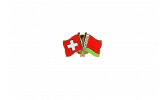 Pin's épinglette de l'amitié Suisse - Biélorussie - 22 mm