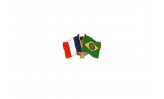 Pin's épinglette de l'amitié France - Brésil - 22 mm