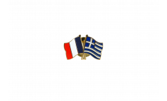 Pin's épinglette de l'amitié France - Grèce - 22 mm