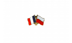 Pin's épinglette de l'amitié France - Pologne - 22 mm