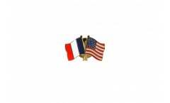 Pin's épinglette de l'amitié France - USA - 22 mm