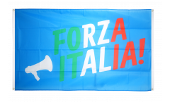 Drapeau de balcon supporteur Italie Forza Italia - 90 x 150 cm