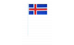Drapeau en papier Islande - 12 x 24 cm