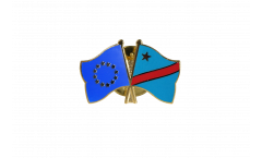 Pin's épinglette de l'amitié Europe - République démocratique du Congo - 22 mm