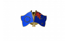 Pin's épinglette de l'amitié Europe - Nouvelle Zélande - 22 mm