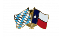 Pin's épinglette de l'amitié Bavière - USA Texas - 22 mm