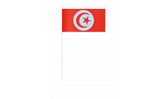 Drapeau en papier Tunisie - 12 x 24 cm