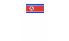 Drapeau en papier Corée du Nord - 12 x 24 cm