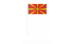 Drapeau en papier Macédoine du Nord - 12 x 24 cm