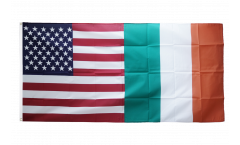 Drapeau d'amitiés USA - Irlande - 90 x 180 cm