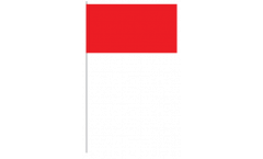 Drapeau en papier Unicolore Rouge - 12 x 24 cm