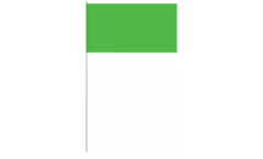 Drapeau en papier Unicolore Vert - 12 x 24 cm