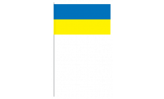 Drapeau en papier Ukraine - 12 x 24 cm