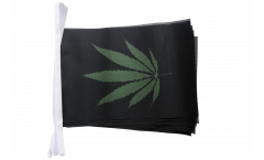 Guirlande Cannabis noir - 15 x 22 cm