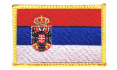 Écusson brodé Serbie avec blason - 8 x 6 cm