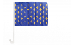 Drapeau de voiture France Fleur-de-Lys, bleu - 30 x 40 cm