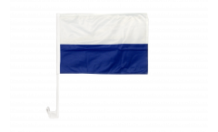 Drapeau de voiture Bande blanche bleue - 30 x 40 cm