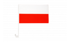 Drapeau de voiture Pologne - 30 x 40 cm