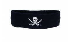 Bandeau de transpiration Pirate avec deux épées - 6 x 21 cm