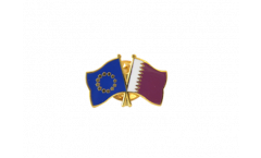 Pin's épinglette de l'amitié Europe - Qatar - 22 mm