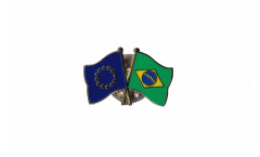 Pin's épinglette de l'amitié Europe - Brésil - 22 mm