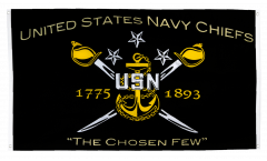 Drapeau de balcon USA Navy Chiefs - The Chosen few - 90 x 150 cm