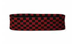 Bandeau de transpiration Damier Rouge-Noir - 6 x 21 cm