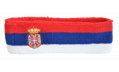 Bandeau de transpiration Serbie avec blason - 6 x 21 cm