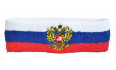 Bandeau de transpiration Russie avec blason - 6 x 21 cm