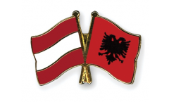 Pin's épinglette de l'amitié Autriche - Albanie - 22 mm