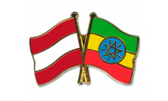 Pin's épinglette de l'amitié Autriche - Éthiopie - 22 mm