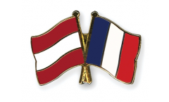Pin's épinglette de l'amitié Autriche - France - 22 mm