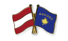 Pin's épinglette de l'amitié Autriche - Kosovo - 22 mm
