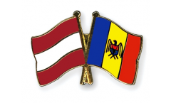 Pin's épinglette de l'amitié Autriche - République de Moldavie - 22 mm