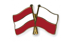 Pin's épinglette de l'amitié Autriche - Pologne - 22 mm