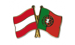 Pin's épinglette de l'amitié Autriche - Portugal - 22 mm