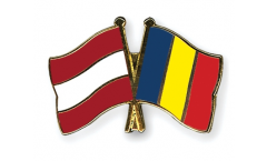 Pin's épinglette de l'amitié Autriche - Roumanie - 22 mm