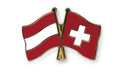 Pin's épinglette de l'amitié Autriche - Suisse - 22 mm