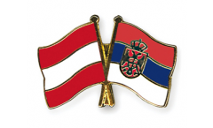 Pin's épinglette de l'amitié Autriche - Serbie avec blason - 22 mm