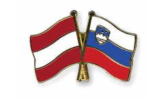 Pin's épinglette de l'amitié Autriche - Slovénie - 22 mm
