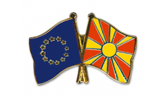 Pin's épinglette de l'amitié Europe - Nordmazedonien - 22 mm