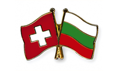 Pin's épinglette de l'amitié Suisse - Bulgarie - 22 mm